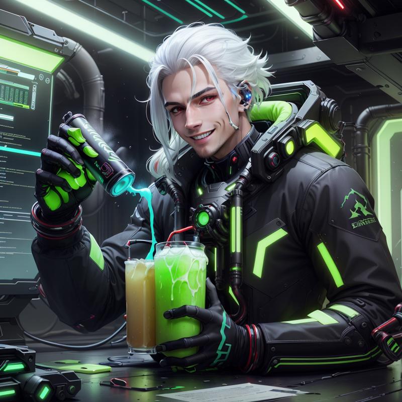 07400-123455-,edrinktech, energy drink, florescent fluid, scifi,_,scholar , scroll, 1boy,long hair, blue skin,white hair, red eyes, smile.png